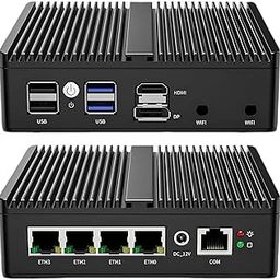 SKULLSAINTS Onyx: 12th Gen N100 Fanless Mini Industrial PC with 4X 2.5G i226 LAN, WiFi 6, DDR5, NVMe, Soft Router Firewall, HDMI2.0, and 13 Ports-11