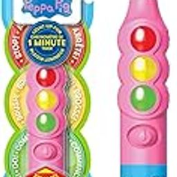 Firefly Ready Go Brush, Peppa Pig, Light Up Timer Toothbrush, Premium Soft Bristles, 1 Minute Timer, Less Mess Suction Cup, Battery Included, Easy Storage, for Ages 3+, 1 Count-45