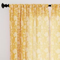 Encasa XO Window Curtains 5 ft Set of 2, Semi-Sheer Polyester Printed Windows Curtains with Rod Pocket & Tie Back, Light-Filtering Parda for Living Room & Bedroom - 140x152 cm-image-65