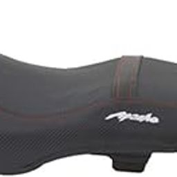TVS Apache 160 2V Seat Cover for Sweat Free Comfortable Riding| Nylon Thread Stitching for Strength| Bike Riding Accessories|Heat & UV Ray Protection|Premium PVC Rexin Material -Black-image-10