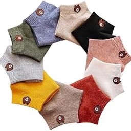 Women Ankle Length Mix Color Socks | Pack of 10-image-52