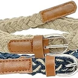 Women Cotton Braided Hand Made Casual Belt for Ladies | Handwoven for Long Shirts and Dresses (BG-BLUE-BADGE)-image-39