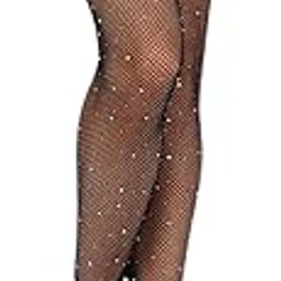 Fishnet Stockings Rhinestone High Waist Sparkly Tights for Women and Girls| Gliter Fishnet Stocking Pack of 1.-image-78