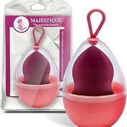 Majestique Blender Beauty Makeup Sponge with Holder Case Makeup Sponge Holder Travel Case Box Container Reusable Lightweight Multi-colored 1Pcs-picture-51