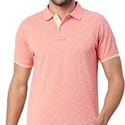 Basics Muscle Fit Peaches N Cream Cotton Polo T-Shirt-image-79
