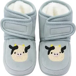 eleg & stilance Baby Booties Soft Fleece Sole Anti Skid Warm Winter Boots for Toddlers, Non-Slip Crawling Shoes For 3-15 Months-picture-26