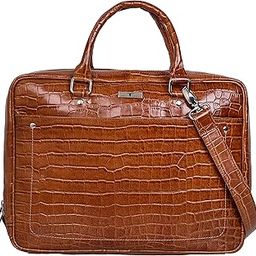 Zane Cognac Printed Leather Messenger Bag for Men-image-37