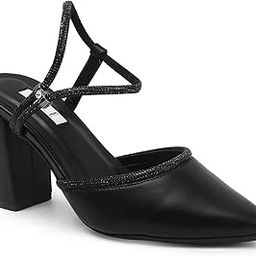 elle Women's Glitter Ankle Strap Mules-picture-28