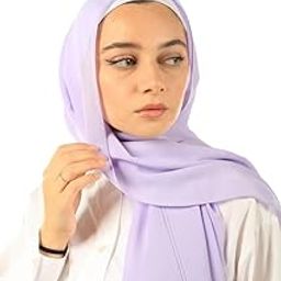 AYS Soft Chiffon Scarf/Stole/Hijab/Dupatta - Soft and Flowy Texture, Solid Pattern, Perfect Blend of Style and Comfort - Elegance for Every Occasion-image-92