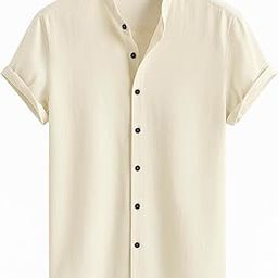 Men's Solid Polyester Stand Collar Shirt | Stylish Durable Lightweight Casual and Semi-Formal Outfit-image-79