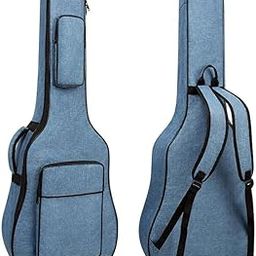 All Brands Heavy Padded & Waterproof Guitar Bags Cover - Double Pockets (Grey)-picture-28