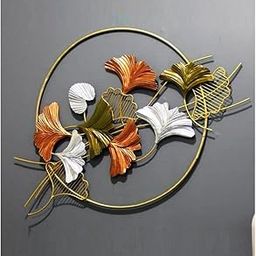 RHEA STORE Multicolour Metal Flower Art In Ring | Decorative Floral Wall Frame with Artistic Touch | Iron Wall Accent for Elegant Living Room, Hallway or Office Walls-image-41