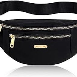 Fanny Pack Waist Pack for Women, Waist Bag for Sports Festival Traveling Running, Black, One Size-image-41
