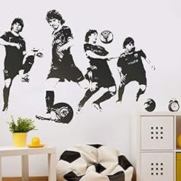 DivineDesigns™ Lionel Messi Playing Wall Sticker | Sticker for Living Room, Bedroom, Office (Vinyl, Standard, Multicolour)-image-50