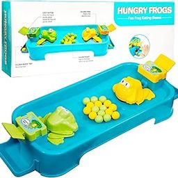 BLOOMPLEX Hungry Frogs Eating Beans Game for Kids | 2 Player Feeding Board Game with 16 Beads | Press Handle to Feed Frogs | Fun Action Game for Boys & Girls | Colour as per Stock-image-93