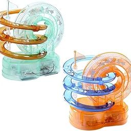 Fashion My Day Marble Race Track Game Puzzles Construction Toy for Holiday Birthday Present Orange Track-image-11