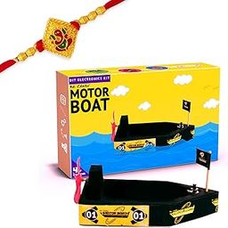 BE CRE8V Rakhi Gift for Kids - Motor Boat DIY Toy Kit Combo for Brother | Rakhi with Return Gift-image-68
