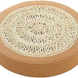 MYADDICTION Round Tatami Floor Cushion Japanese Style for Patio Indoor Outdoor Khaki-image-6