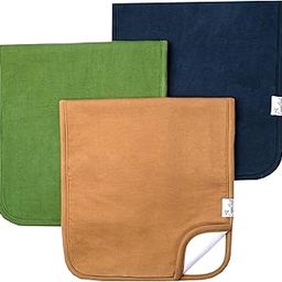 Baby Burp Cloth Large 21''x10'' Size Premium Absorbent Triple Layer 3-Pack Gift Set “Ridge” by Copper Pearl-image-48