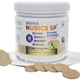 Jubilant Nutrihance Nubics SF Diskettes Healthy Snacks for Men and Women - 250 gm, High Protein (34%), Whey protein, casein with PDCAAS-1 Diskette, Essential Vitamins, Minerals, Prebiotic (FOS), Amla and Ashwagandha - Vanilla Flavor | 100% Veg-image-9
