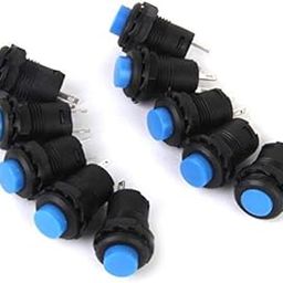 UJEAVETTE 100 x On/Off Latching Push Button Switch Locking for Car Boat 12mm Blue-image-31