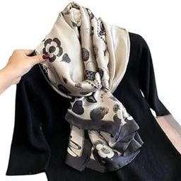 Printed silk stoles & scarf for womens & girls head neck scarf-29