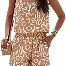 mastyle Women's 2 Piece Outfits Sleeveless Floral Print Vest and Shorts Blazer Sets for Club Party-picture-4