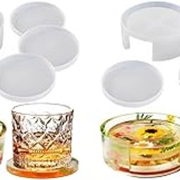 HASTHIP® 10PCS Coaster Resin Moulds Set Silicone Storage Box Epoxy Pouring for DIY Art Craft-picture-11