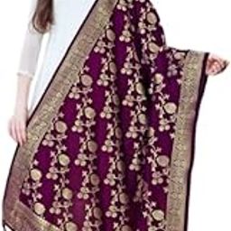 Women's Woven Banarasi Silk Dupatta/Chunni, Width 1 Meter, Length 2.5 Meter-image-40