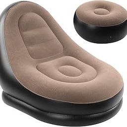 NIVKEZ Indoor Living Room Bedroom with Ultimate Relaxation Lounge Chair & Footstool, Durable Material, Lightweight & Portable, Ideal for Home, Office-24