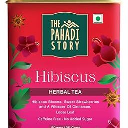 The Pahadi Story Hibiscus Herbal Tea – 50g | 100% Natural, Caffeine-Free with hibiscus tea leaves | Rich in Antioxidants for Skin & Gut Health | Loose Leaf-image-37