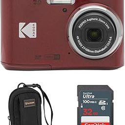 Kodak PIXPRO FZ45 Friendly Zoom 16MP Full HD Digital Camera, Red, Bundle with 32GB Memory Card and Camera Bag-picture-9