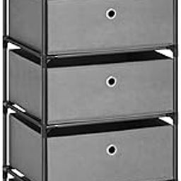 HAITRAL Drawer Clothes Organizer, Fabric Storage Chest - 4 Drawers Storage Organizer Unit for Closet, Easy Assembly Closet Dresser for Dorm, Bedroom, Hallway, Storage Bins (Gray)-1