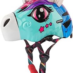 Headzup Rainbow Rider 3D Cycling Helmet with Tail Light | Lightweight & Adjustable Size | Unisex Multi-Sport Helmet for Kids Toddlers Boys Girls | for Age 3-10 | for Cycling, Skating (48-52cm) (Blue)-image-67