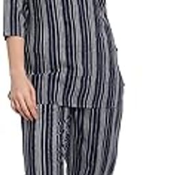 Women's Viscose Rayon Indigo Blue Printed Night Suit Set-picture-12