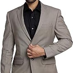 park avenue Men's Slim Fit Polyester Blend Structure Pattern Notch Lapel Full Sleeve Formal Jacket-picture-36