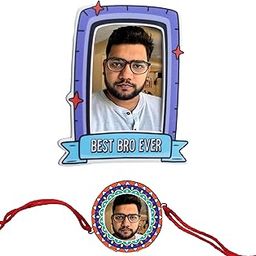 Oye Happy Personalized ‘Best Brother Ever’ Photo Magnet Set & Photo Rakhi – Unique Rakhi Gift for Brother, Bhaiya or Bhai-image-13