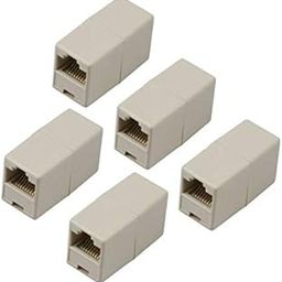 EN-VOLANT 10 Pcs RJ45 Network Cable Connector Adapter Extender Plug Coupler White-8