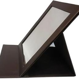 Folding Portable Brown Book Mirror for Counter Tops, Jewellery Shops, Opticians, Home, Makeup-4