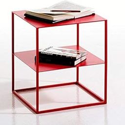 INDIAN DECOR . 4052 Metal Bedside Corner Couchside Table (Red, 18X181X18 Inches)-image-54