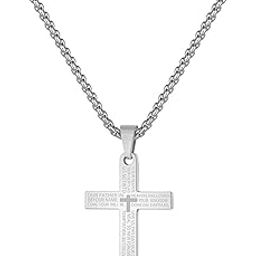 Pendant for Men and Boys Silver Pendants For Men | Stainless Steel Cross Pendant Necklace Chain for Men | Birthday Gift for Men and Boys Anniversary Gift for Husband-image-96