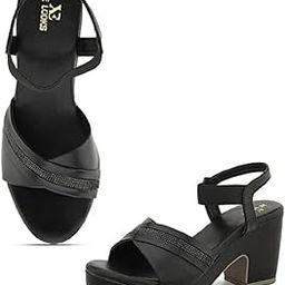 Fashion Sandals | Faux Leather Comfortable,Trendy and Stylish Block Heel With Ankle Straps | For Wedding Occasion| For Women & Girls-18