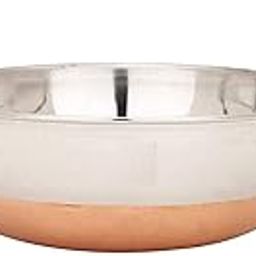 SHIFA CRAFT Copper Bottom 2 Litre Kadai with Copper Bottom for Frying, Samosas, Vegetables, Sweets and More-29