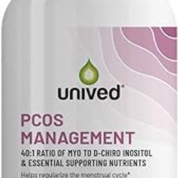 Unived PCOS Management, 40:1 Ratio 2000mg Myo-Inositol to 50mg D-Chiro-Inositol with Natural Caronisitol®, for Acne, Facial Hair, Insulin Resistance (1 Month Supply capsules)-image-68