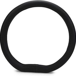 Zapcart Extra Grip Faux Leather 01 Flat Bottom D-Shape Anti-Slip Steering Wheel Cover Compatible with Hyundai Creta (2020-2021, Black)-16