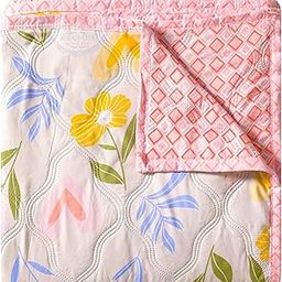 Banjara Style Hub Reversible Lightweight AC Quilt for Double Bed | Soft Microfiber Comforter with Floral & Paisley Print | All Season Blanket for Summer & Mild Winters_90x100 Inch-image-29