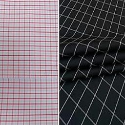 Pri & Su CottLinns Combo fo Cotton Checkered Shirt Fabric 7000043 & Trouser 90027-image-6