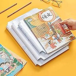 DIVUE 30pcs Book Covers Waterproof Plastic Clear Paper Sticker Book Cover Film for Textbooks Hardcover Protective Thick Sticky Transparent Cover for Students School Office Self-Adhesive A4 Book Cover-image-58