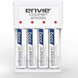 ENVIE® (ECR 20 MC+4xAA3200) Rechargeable Battery Charger for AA & AAA Ni-mh/Ni-Cd with AA3200 Infinite Plus 4PL Rechargeable Batteries-image-63
