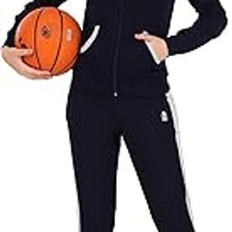 JM Women's Atheletic Gym Running Sports Track Suit | Regular Casual Fit | Track Suit for Girls & Women (L, Navy)-image-88